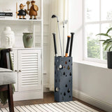 Regenschirmständer Metall quadratisch mit Haken Muster Regenschirme Anthrazit von Songmics