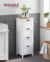 Badezimmerschrank mit Schubladen modern weiss von Songmics