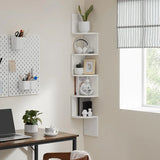 Eckregal Wandregal 5 Ebenen Wolkenweiss von Songmics