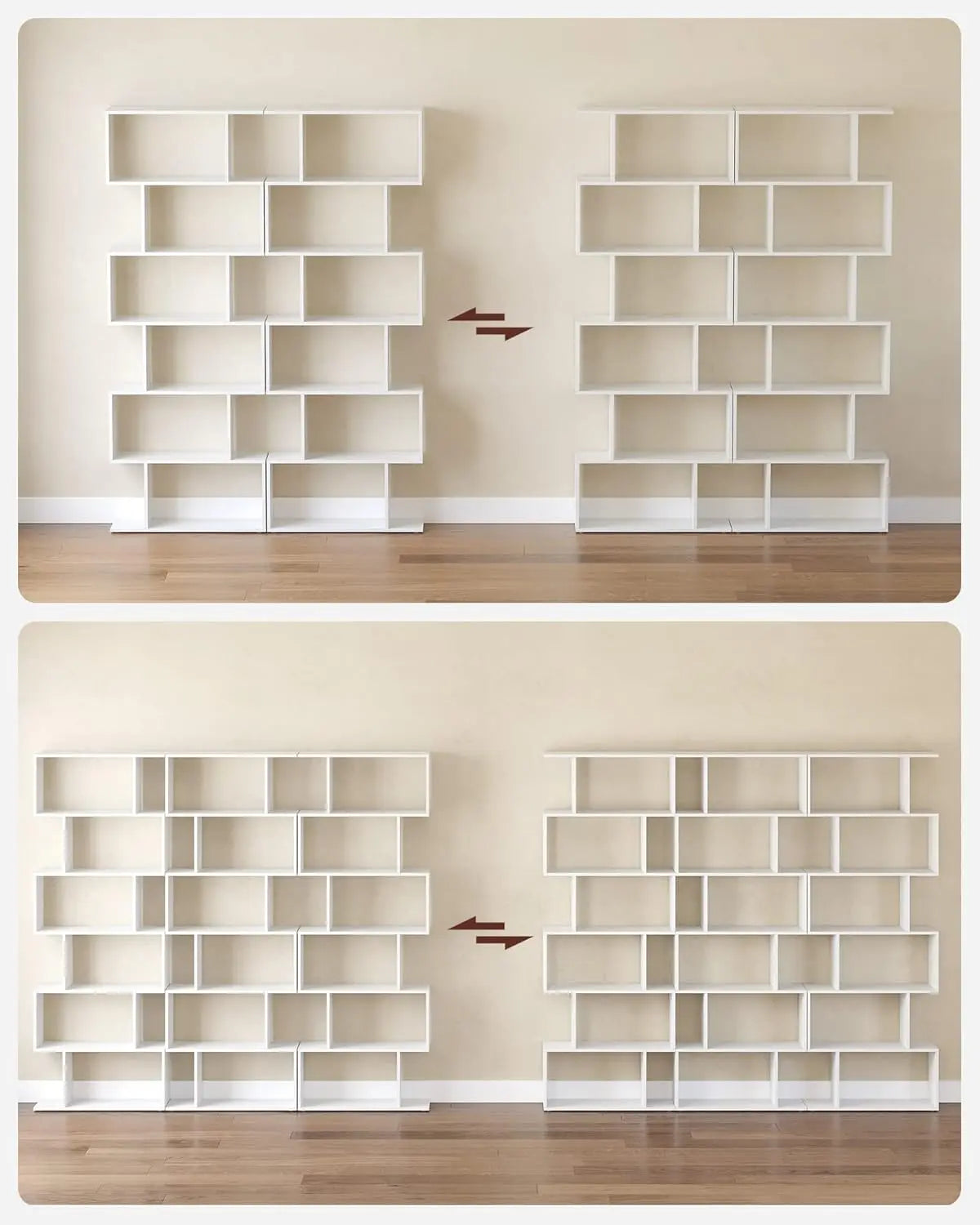Bücherregal freistehend modern weiss von Songmics