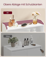 Badezimmerschrank mit Türen und Einlegeböden wolkenweiss von Songmics