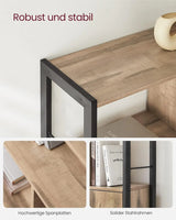 Bücherregal mit Türen Industrie-Design Stahlgestell Kamelbraun von Songmics