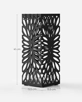 Regenschirmständer quadratisch Metall mit Haken 41cm hoch schwarz von Songmics