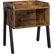 Nachttisch Industrie-Design mit Fach Vintagebraun von Songmics