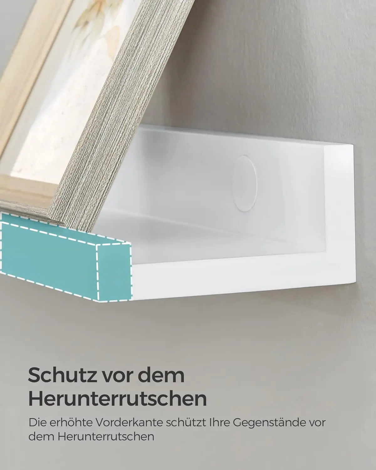 Wandregal Set für Wohnzimmer mattweiss von Songmics