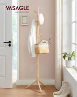 Garderobenständer Massivholz Baumform Naturfarben von Songmics