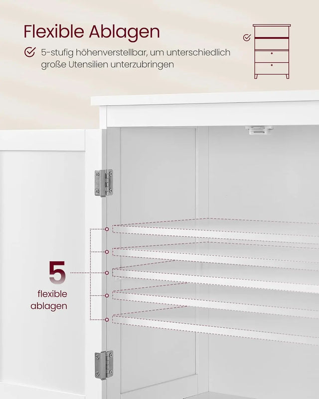 Badezimmerschrank mit Schubladen klassikweiss von Songmics