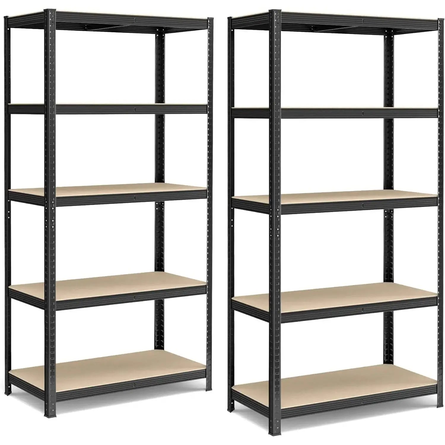 Schwerlastregale Stahlgestell Verstellbare Ablagen, 50 x 100 x 200 cm, Schwarz von Songmics
