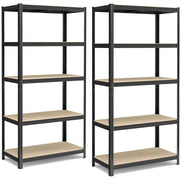 Schwerlastregale Stahlgestell Verstellbare Ablagen, 50 x 100 x 200 cm, Schwarz von Songmics