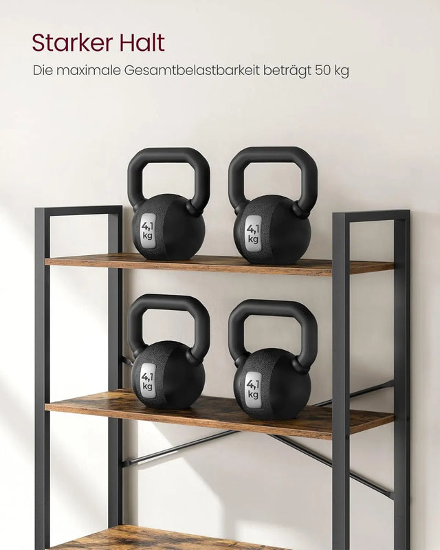 Bücherregal Industrie-Design freistehend vintagebraun-schwarz von Songmics