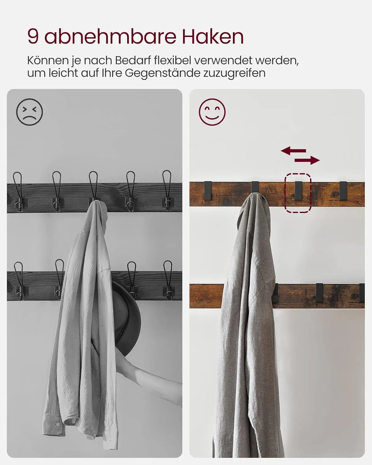 Kleiderständer mit Schuhregal rustikales Braun von Songmics