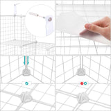 Steckregal Modulares Gitterregal Drahtrahmen Weiss von Songmics