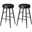 Barhocker 2er Set Kunstleder tintenschwarz von Songmics