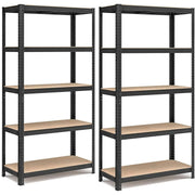 Schwerlastregale Stahlgestell Verstellbare Ablagen, 40 x 90 x 180 cm, Schwarz von Songmics