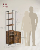 Bücherregal mit Türen, vintagebraun-tintenschwarz von guteszeug.ch