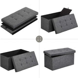 Sitzhocker mit Stauraum schiefergrau von Songmics