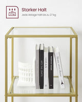 Regal mit 6 Ablagen Goldfarben von Songmics