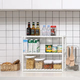 Badregal Bambus 3 Ablagen Wandmontage Weiss von Songmics