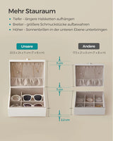 Schmuckkästchen mit Griff Weiss von Songmics