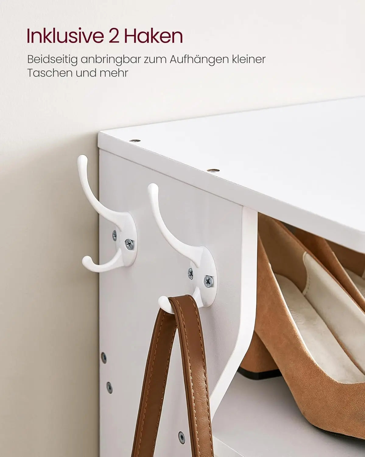 Schuhregal schmal mit 7 Ebenen weiss von Songmics