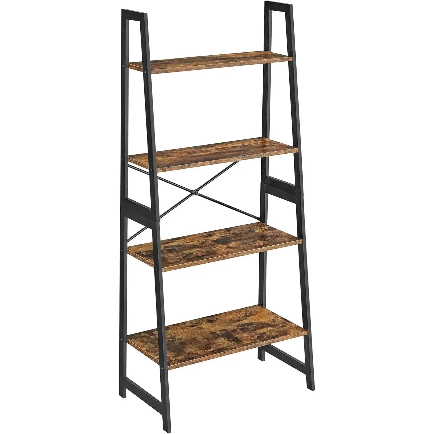 Leiterregal Bambus 4 Ebenen Vintage Braun von Songmics