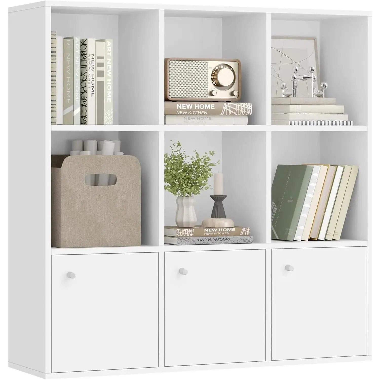 Bücherregal Offenes Regal 3 Fächer Weiss von Songmics