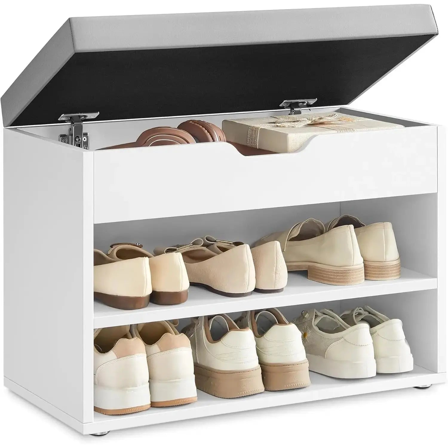 Schuhbank mit Kissen, wolkenweiss von Songmics