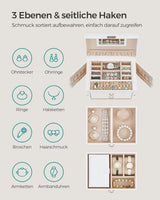 Schmuckkästchen mit Schubladen und Mini-Box Weiss von Songmics