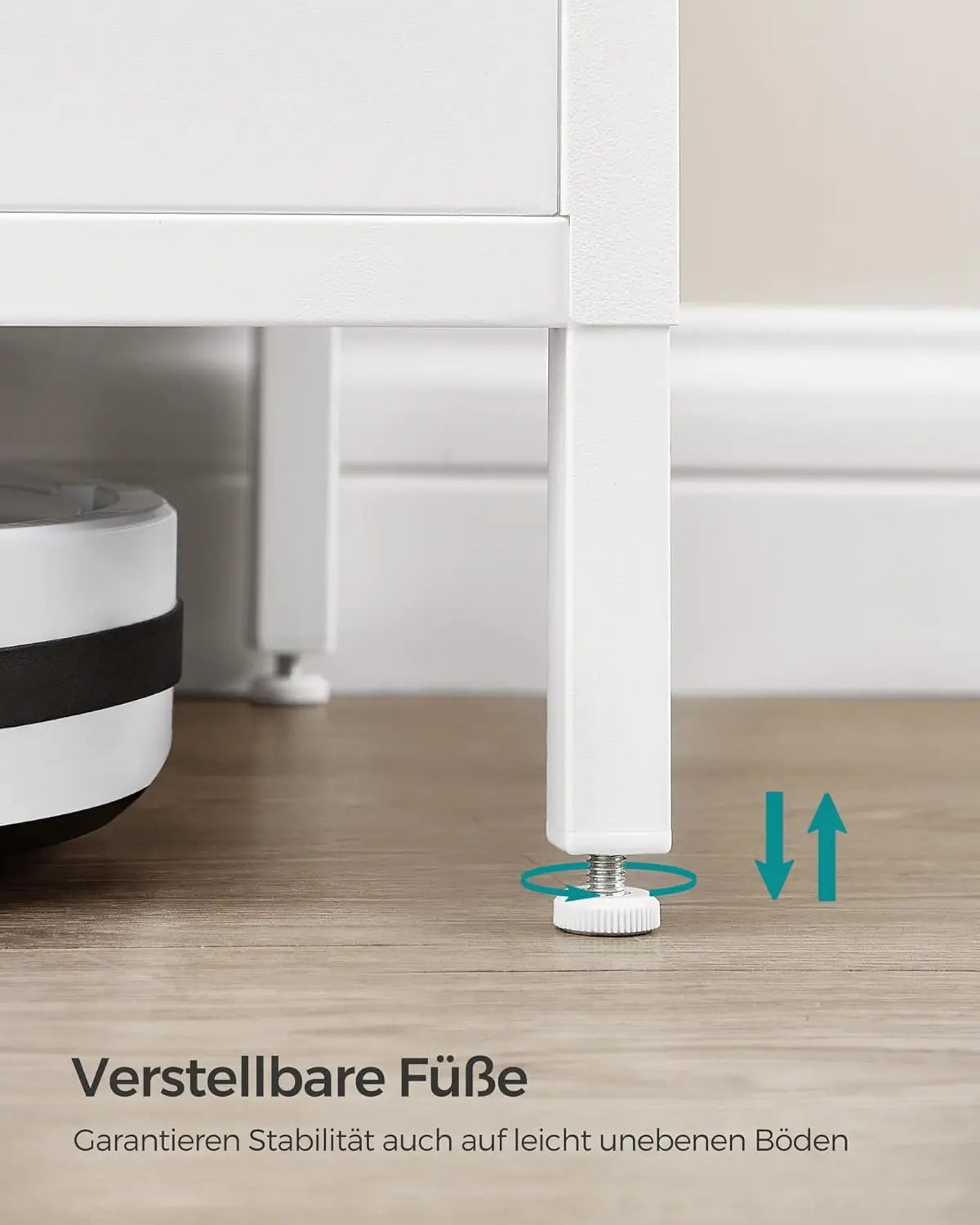 Metallschrank mit Magnetverschluss naturbeige-weiss von Songmics
