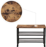 Schuhbank Holzoptik Vintage Braun von Songmics