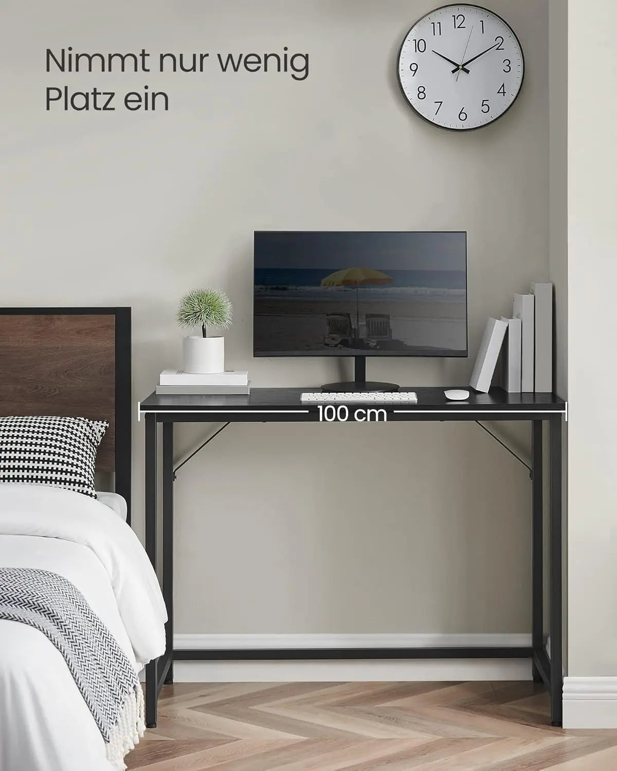 Computertisch Bürotisch 100x50x76cm Schwarz von Songmics