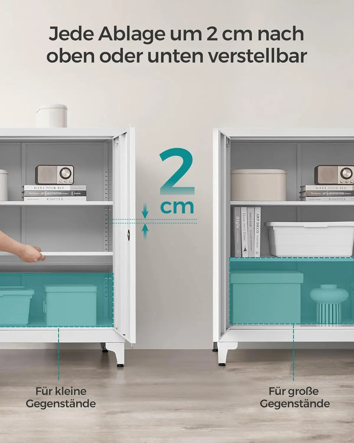 Aktenschrank abschliessbar Stahl Aufbewahrung mattgrau von Songmics