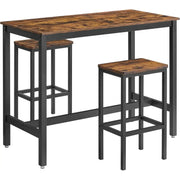Bartisch-Set Industrial 3-teilig Vintagebraun Holz von Songmics