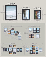 Bilderrahmen Set für Fotos, Schwarz von Songmics