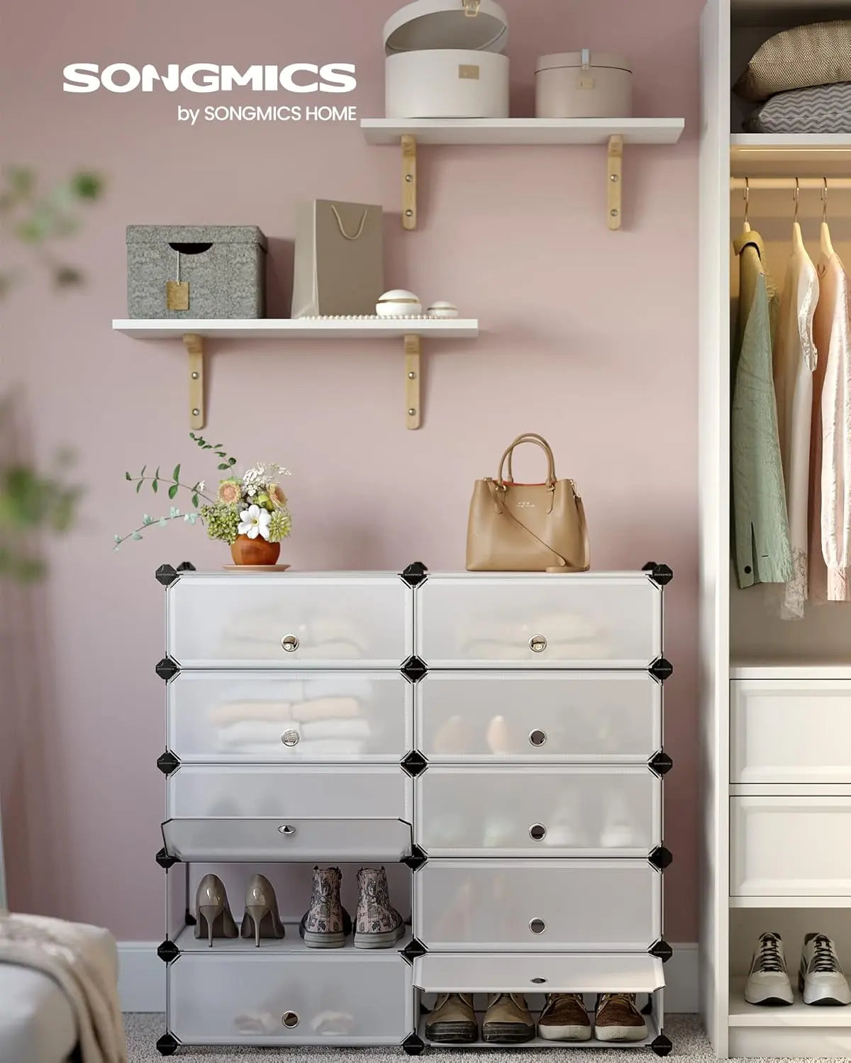 Schuhregal DIY Kunststoff Weiss von guteszeug.ch