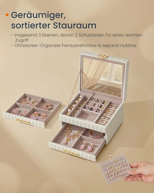 Schmuckkästchen mit Spiegel wolkenweiss von guteszeug.ch