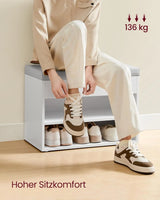 Schuhbank mit Kissen, wolkenweiss von Songmics