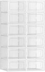 Schuhboxen Set stapelbar Kunststoff transparent-weiss von Songmics