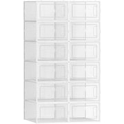 Schuhboxen stapelbar transparent Kunststoff 12er-Set von Songmics