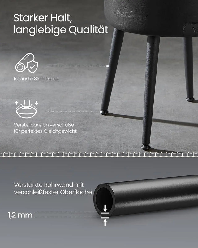 Sitzhocker mit Stauraum, tintenschwarz von Songmics