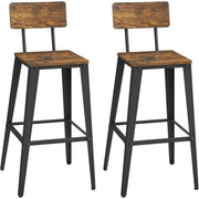 Barhocker Set mit Rückenlehne vintagebraun von Songmics