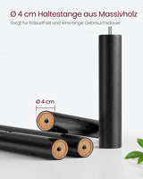 Garderobenständer Massivholz Baumform Tintenschwarz von Songmics