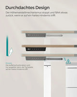 Schreibtisch elektrisch höhenverstellbar mit Memory Weiss von Songmics