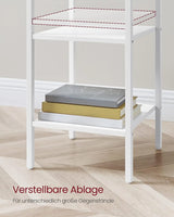 Nachttisch Hoch Modern mit Schublade Weiss von Songmics