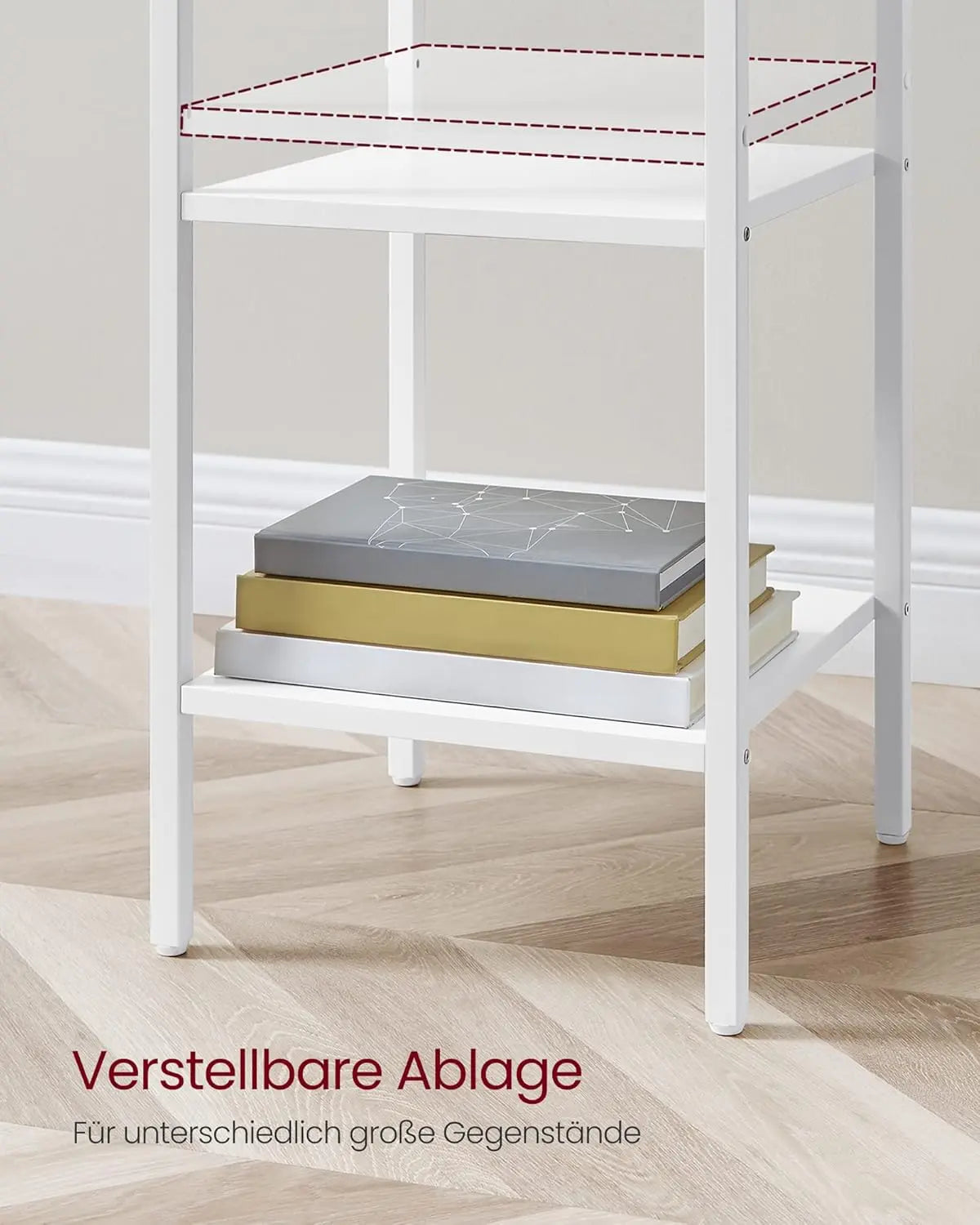 Nachttisch Hoch Modern mit Schublade Weiss von Songmics