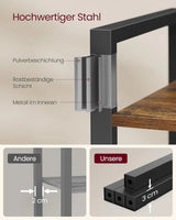 Bücherregal Industrie-Design 6 Ebenen Vintagebraun von Songmics