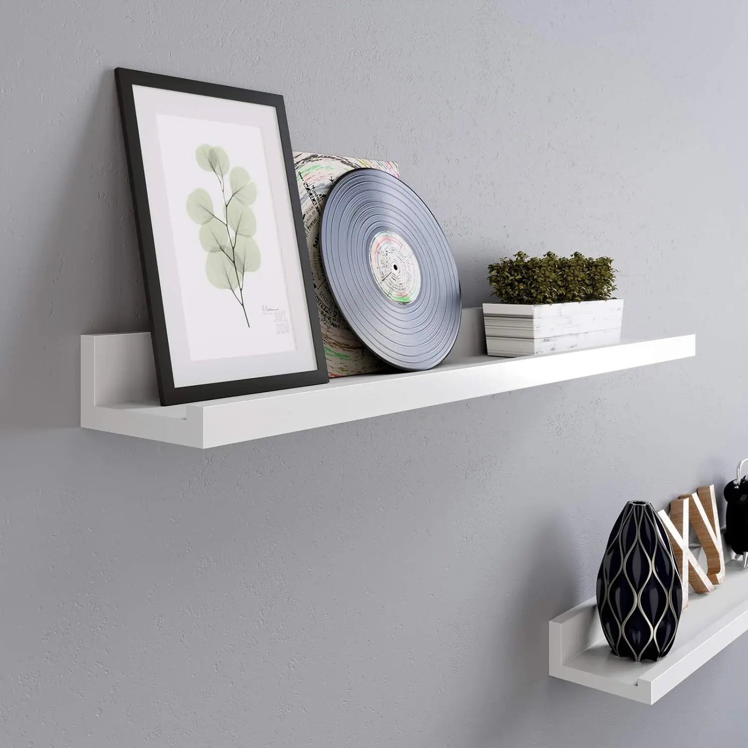 Wandregal Set für Wohnzimmer weiss von Songmics