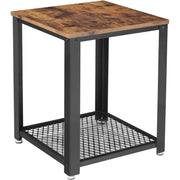 Beistelltisch Industrie-Design mit Gitterablage Vintage von Songmics