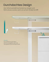 Schreibtisch elektrisch höhenverstellbar Büro wolkenweiss von Songmics