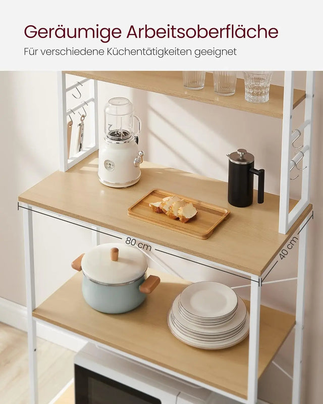 Küchenregal mit 6 Ablagen Goldeichenfarben von guteszeug.ch